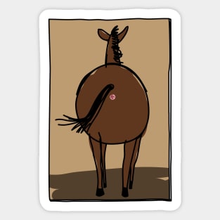 Butts Butts Butts - Horse Sticker